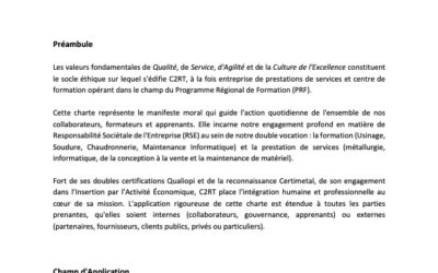 Charte de déontologie